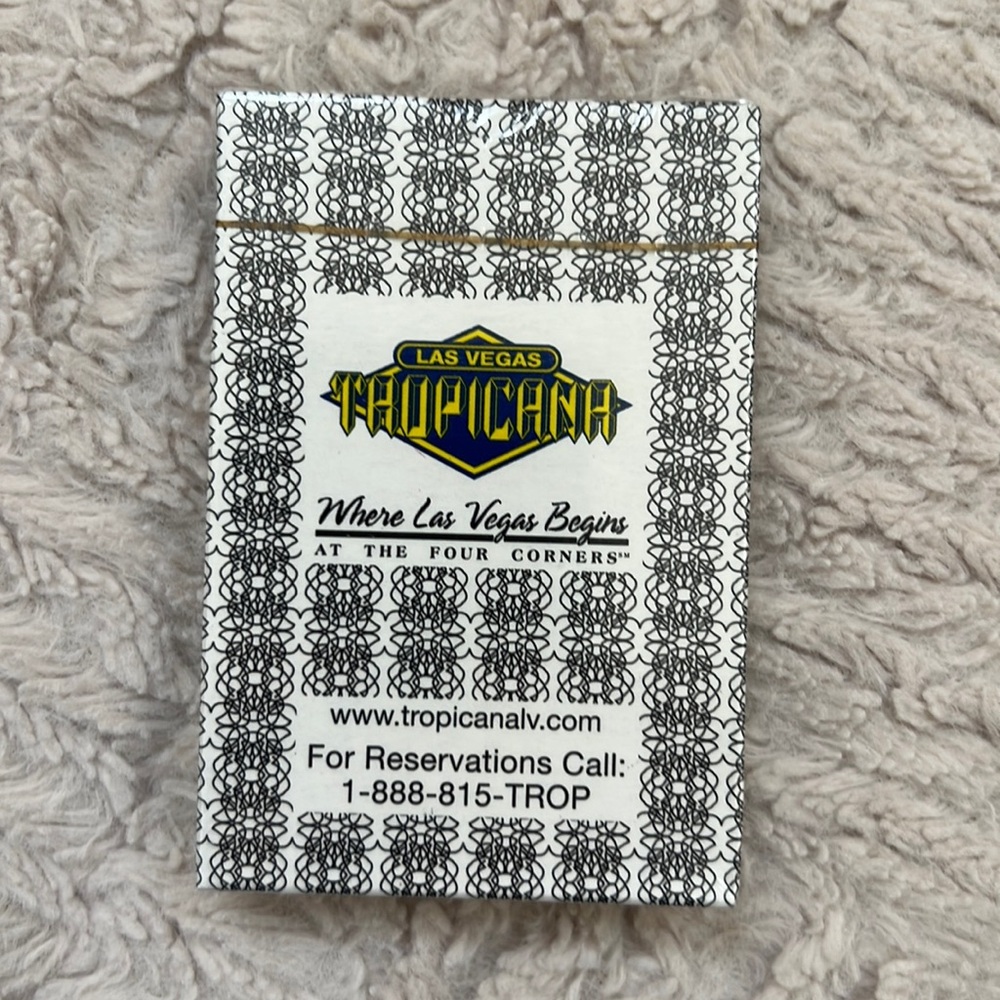 Unopened deck of playing cards Tropicana Casino Las Vegas, New sealed package